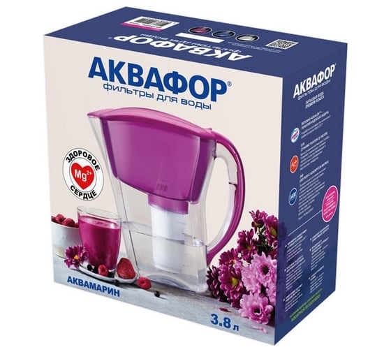 Водоочиститель-кувшин Аквафор Аквамарин Р81А5F АКВАМАРИН (бел.)