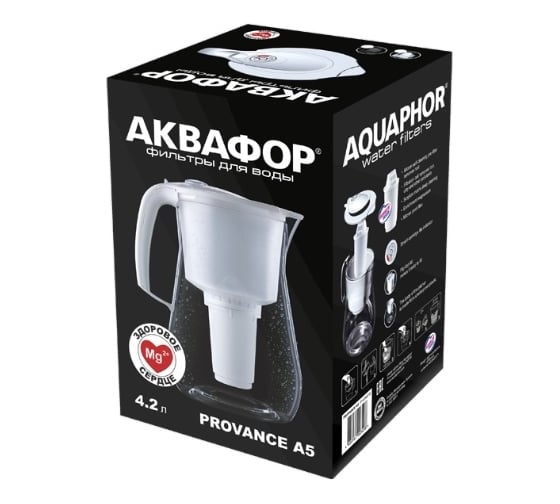 Водоочиститель-кувшин Аквафор Р140А5FM Прованс А5, (белый) Прованс (А5) белый Алмаз