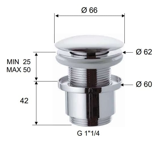 Донный клапан REMER 904CC2114