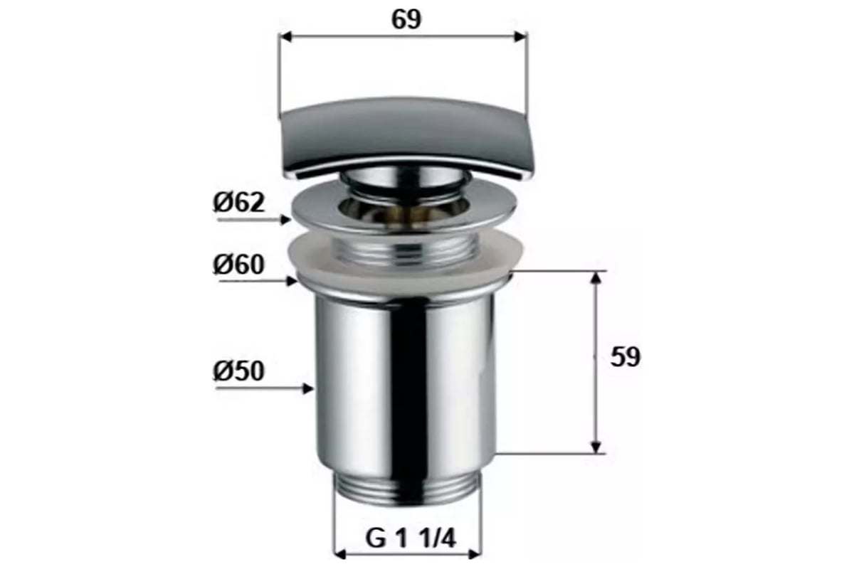 Донный клапан Remer 904cc114rr