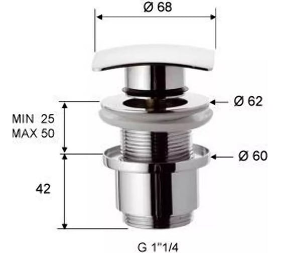 Донный клапан REMER 904SCC2114