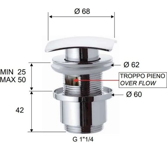 Донный клапан REMER 905SCC2114