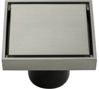 Трап латунный Санакс вертикальный матовый серебро 100x100 d-50мм 00070