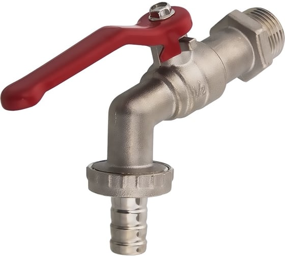 Водоразборный шаровой кран 1/2 латунь, никель QUATTRO ELEMENTI 246-425 ...