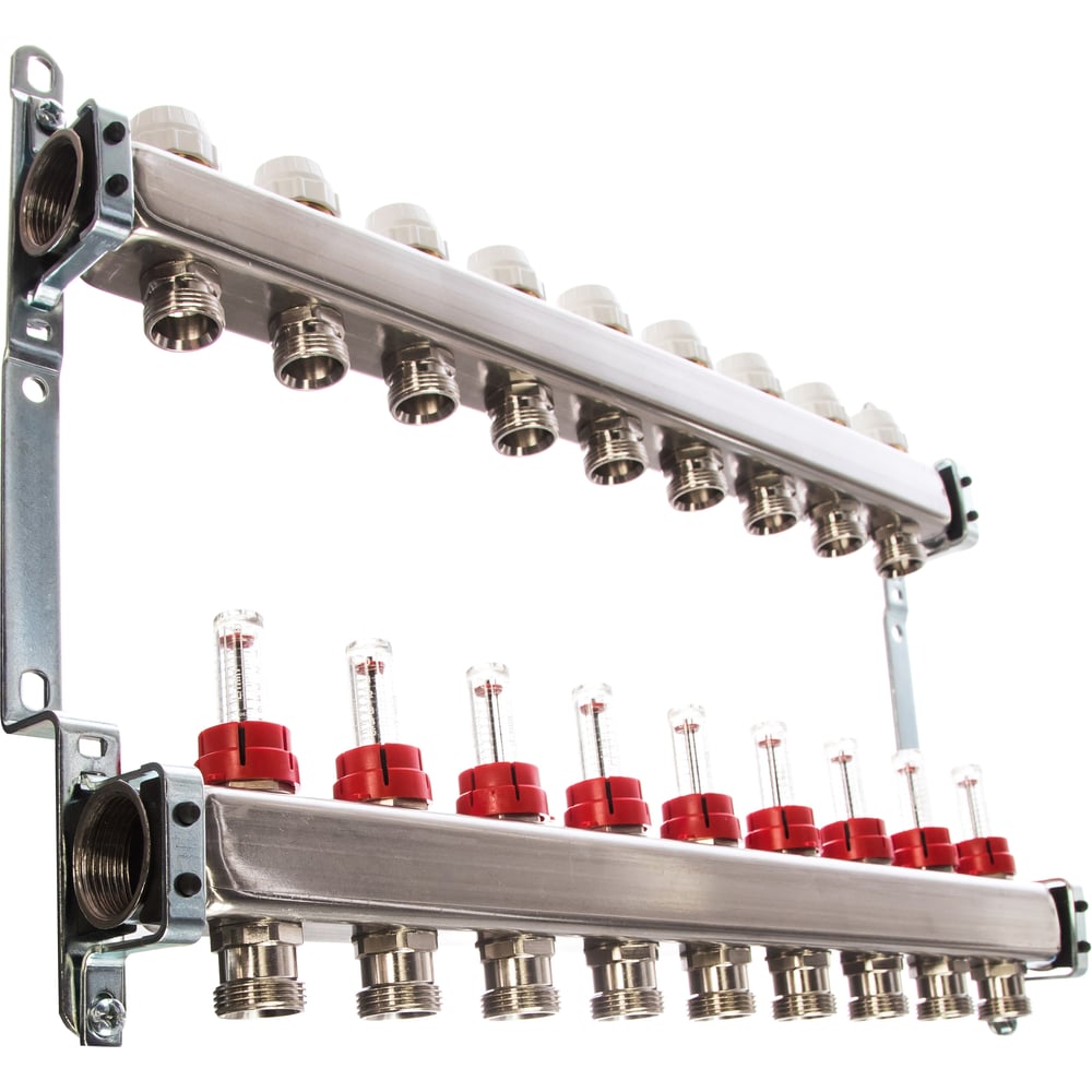Купить коллектор из нержавеющей стали с расходомерами 9 вых. stout sms ...