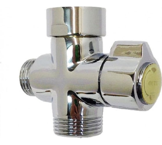 Дивертор для смесителя OUTE картриджный, 1 вход - 3/4\", 2 выхода - 1/2 ...