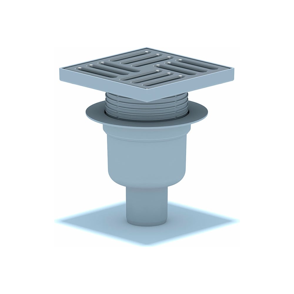 Трап АНИ Пласт вертикальный выпуск 50, регулируемый, решетка 15x15 ...