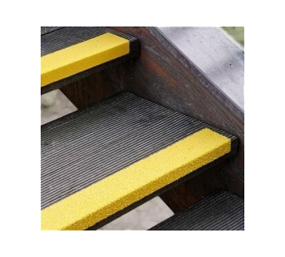Противоскользящий профиль  Mehlhose GmbH из стеклопластика уголок 12 Grit крупное (грубое) зерно цвет желтый 70х1000х30х4,2 мм GTXG0701000