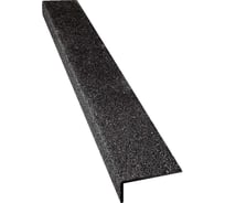 Противоскользящий профиль из стеклопластика уголок для края ступени Mehlhose GmbH 12 Grit крупное зерно цвет черный 70х1000х30х4,2 мм GTXS0701000