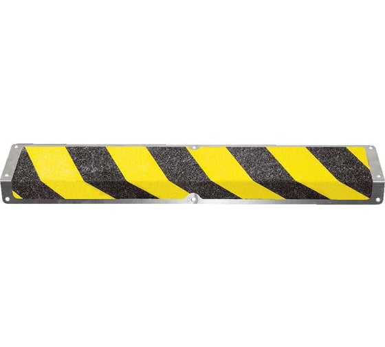 Пластина с углом из алюминия Mehlhose GmbH с противоскользящей лентой, цвет желто-черный, 111×22×600 мм AKM1WF1