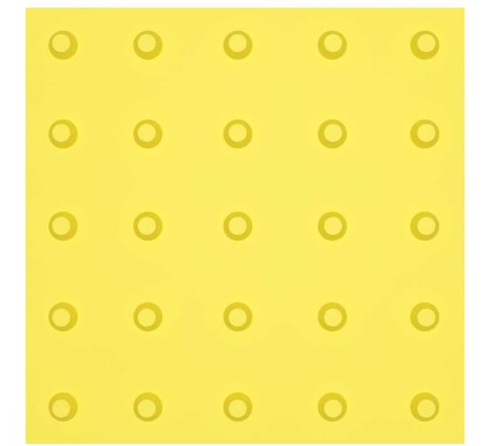 Тактильная плитка ТЕХНОЛОГИЯ 300x300x20 конусные рифы в линейном порядке, композит, желтая 00-00007120