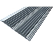 Двойная противоскользящая алюминиевая полоса ООО Элитпроф ECO 70 мм, с серой вставкой, 3 м АНСП 70 С 300 ECO