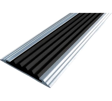 Противоскользящая алюминиевая полоса ООО Элитпроф ECO 42 мм, с черной вставкой, 3 м АНСП 42 С 300 РЧ