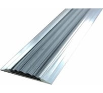 Противоскользящая алюминиевая полоса ООО Элитпроф ECO 42 мм, с серой вставкой, 2,7 м АНСП 42 С 270 РС