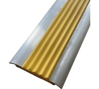 Противоскользящая алюминиевая полоса ООО Элитпроф ECO 42 мм, с желтой вставкой, 2,7 м АНСП 42 С 270 РЖ