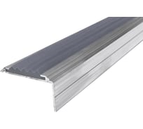 Противоскользящий алюминиевый угол-порог ООО Элитпроф ECO 42x20 мм, с серой вставкой 3 м АУ 42х20 СВ 300 ECO