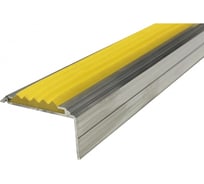 Противоскользящий алюминиевый угол-порог ООО Элитпроф ECO 42x20 мм, с желтой вставкой 3 м АУ 42х20 ЖВ 300 ECO