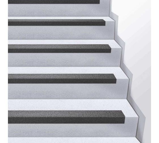 Противоскользящий профиль (уголок для края ступени) Mehlhose GmbH из стеклопластика, цвет черный 70х1000х30х3,8 мм GTMS0701000