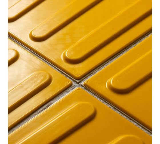 Тактильная плитка PALITRA TECHNOLOGY направление движения, полоса 10шт 50245-1-PVC-500x500x4-Y-10