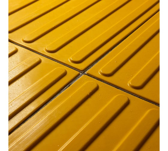Тактильная плитка PALITRA TECHNOLOGY направление движения, полоса 10шт 50245-1-PVC-500x500x4-Y-10