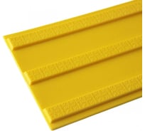 Тактильная плитка ПластФактор ТПУ (полиуретан) Продольный риф 150x500x6,5 мм (направление движения) 36 шт, 4630027116758