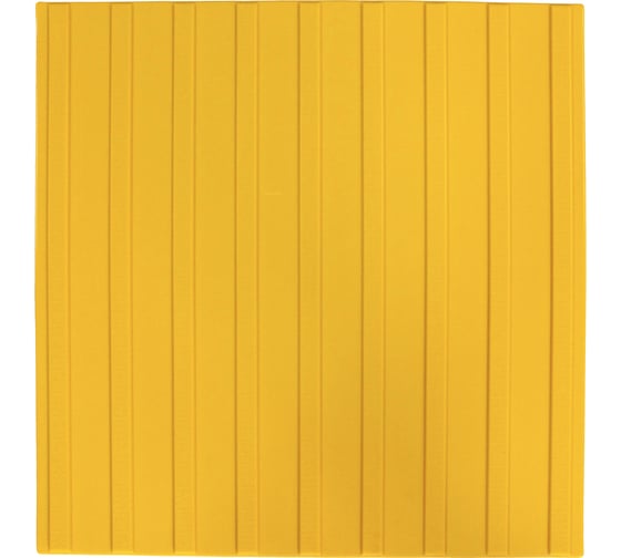 Тактильная плитка ПластФактор ТПУ (полиуретан) Продольный риф 500x500x6,5 мм (направление движения) 10 шт, 4630027116802 1