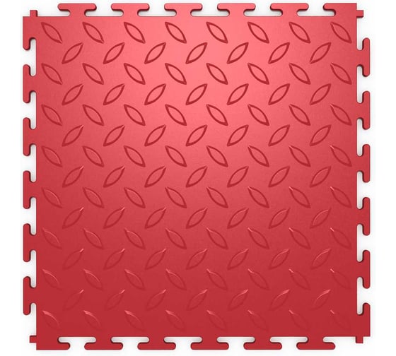 Плитка ПВХ модульная на пол ПО СЭК 25х25 см LT mini red Diamond PVC 01-00102877