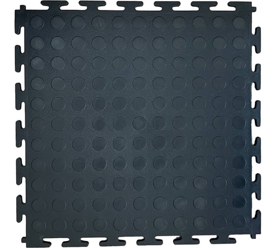 Плитка ПВХ модульная на пол ПО СЭК 25х25 см LT mini black Coin PVC Eco 01-00102891