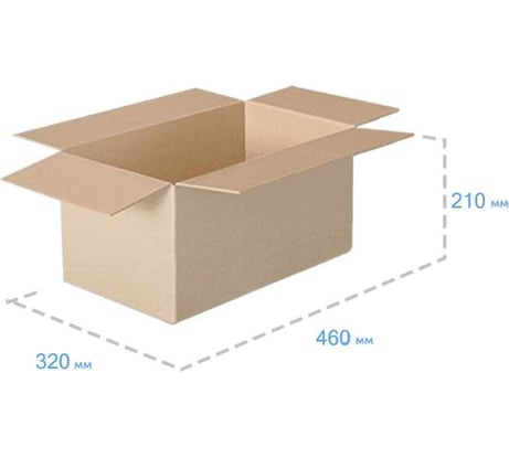Картонная коробка ООО Павлово-Посадский Гофрокомбинат 460х320х210 мм Т-22 В 140164