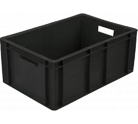 Ящик Пластик система 600x400x250 мм, сплошной, черный PS 6425.3