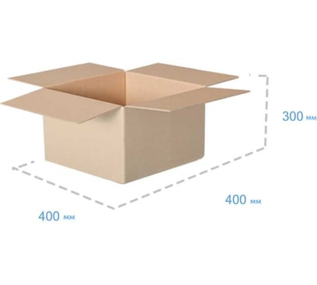 Картонная коробка ООО Павлово-Посадский Гофрокомбинат 400x400x300 мм Т-23 С 140163