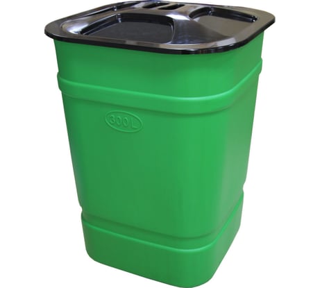 Бочка-бак ЗПИ «Альтернатива» 300 л, квадратная, с крышкой М3047