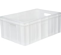 Мясной ящик п/э 600х400х250 сплошной белый, вес 2,2 кг Тара.ру 00387