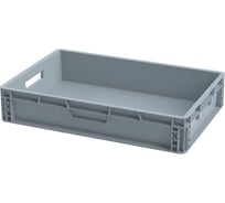 Ящик п/п Sembol Plastik 600x400x120 сплошной, усиленное дно, серый 25251