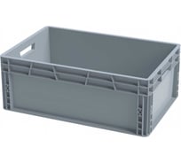 Ящик п/п Sembol Plastik 600x400x230 сплошной, усиленное дно, серый 25252
