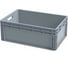 Ящик п/п Sembol Plastik 600x400x230 сплошной, усиленное дно, серый 25252 1