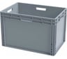 Ящик п/п Sembol Plastik 600x400x340 сплошной, усиленное дно, серый 25254