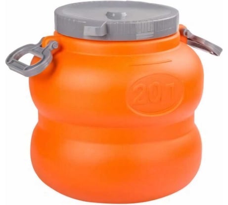 Канистра-бочка ЗПИ «Альтернатива» "Байкал" 20л оранжево-серый М7597