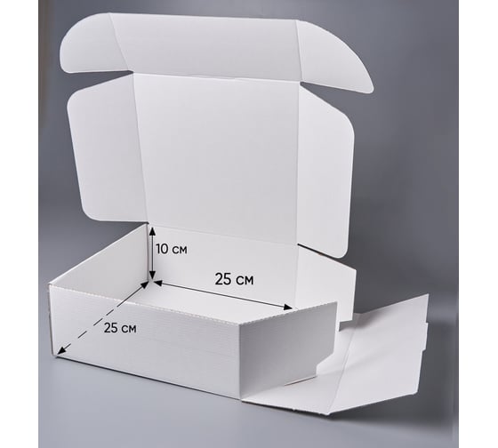 Самосборная коробка PACK INNOVATION белая, гофрокороб, 25x25x10 см, 40 шт. IP0GKSSWH252510-40