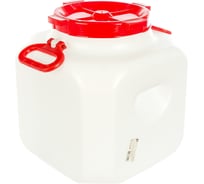 Квадратная бочка Радиан 30 л, белая 4607168315395