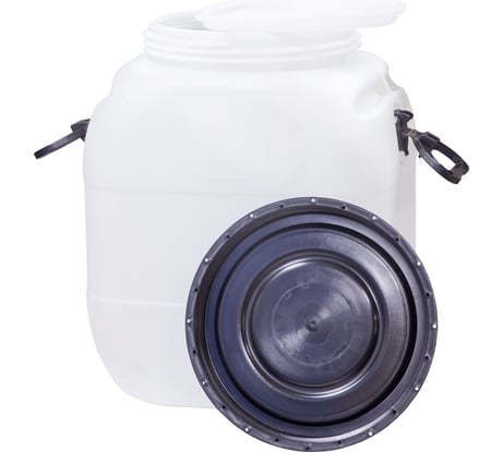 Бочка-бидон Тара.ру 50 л, п/э, квадратный, белый 17786