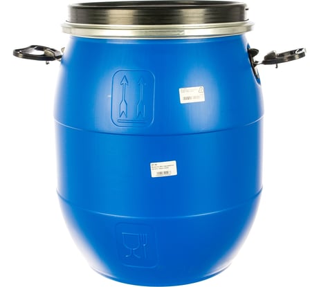 Бочка с крышкой на обруче Тара.ру полиэтилен, 48 л, синяя 00228