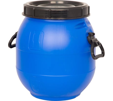 Бочка с винтовой крышкой ТАРА п/э, 30 л, синяя 16610