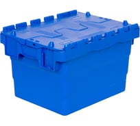 Ящик п/э 300х400х250 Sembol Plastik сплошной синий с крышкой 15498