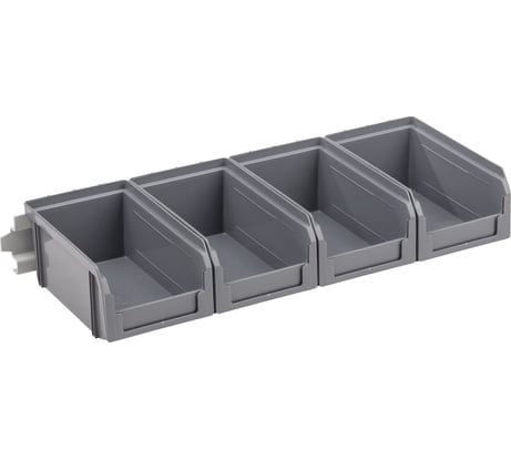 Настенный органайзер СТЕЛЛА-ТЕХНИК 4 серых ящика v-1 V-1-440-серый