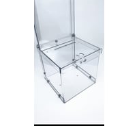 Ящик для пожертвований и 3 пломбы, ящик для голосования CRYSTAL-BOX размер 28х14х14 см, материал ПЭТ толщина 1,5 мм box20/