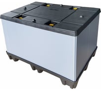 Складной контейнер с фиксаторами стенки Пластик Система Uni-Pack 1200x800x820 мм 1208.1