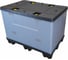 Складной контейнер Пластик система Uni-Pack 1200x800x870 мм с разгрузочной дверцей и фиксаторами Uni-Pack 1208.3 1