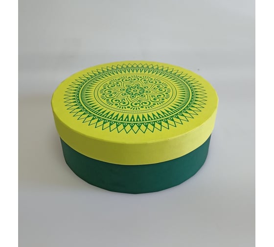 Круглая коробка для цветов, подарков и хранения Cartonnage KHM.01.9.7.Kr
