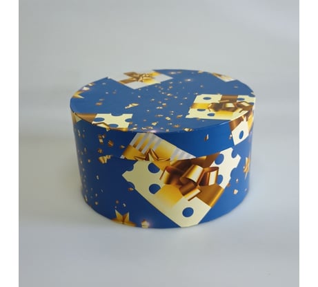 Круглая коробка для цветов, подарков и хранения Cartonnage PKB.07.6.13.Kr